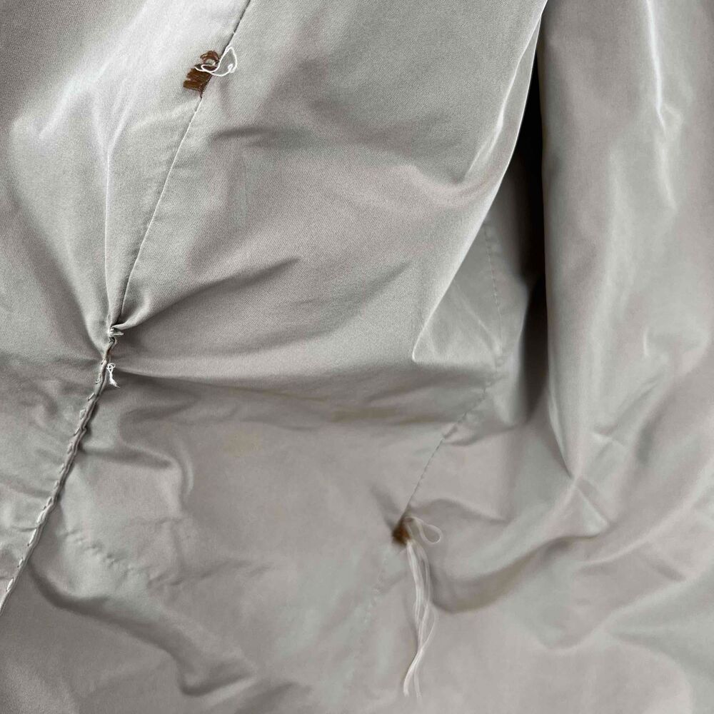 S Max Mara Jacket Beige Light Weight Button Front Bomber Style Size 12 - Picture 4 of 9